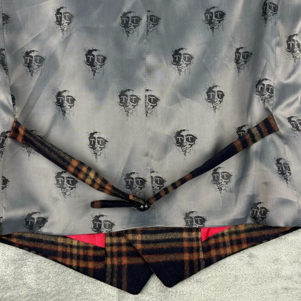 Twisted Tailor Vest Mens‎ 38R McLaren Waistcoat Navy Mustard Wool Blend